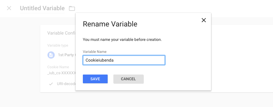 Google Tag Manager - Rinonima variabile