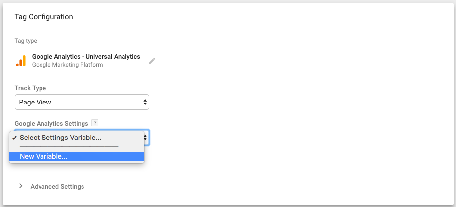 Google Tag Manager - Google Analytics tag configuration