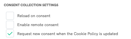 demande de nouveau consentement lors de la mise à jour de la politique relative aux cookies - iubenda cookie solution