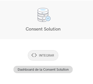 Botón del dashboard de la Consent Solution