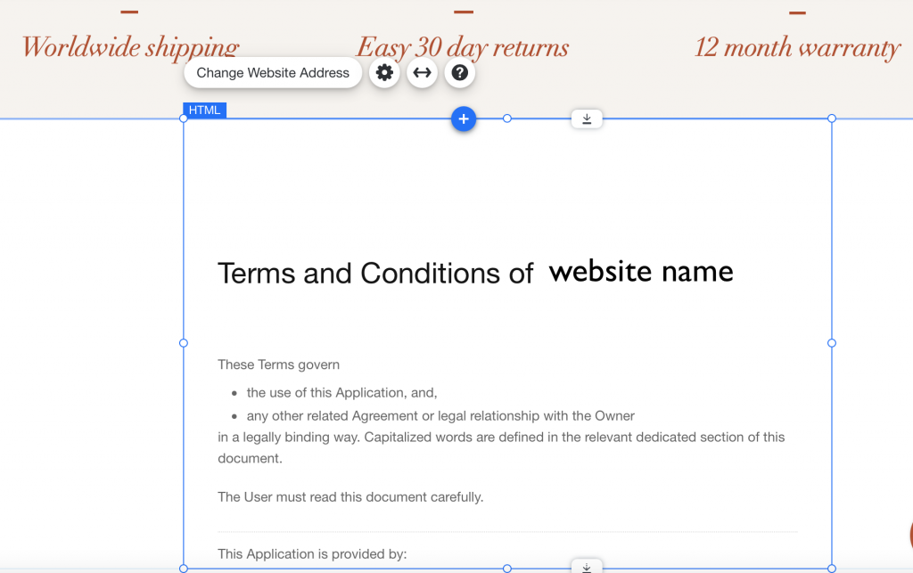 Hito Administración etiqueta How to add Terms and Conditions on Wix