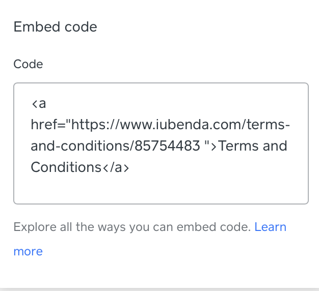 How to add Terms and Conditions on Weebly