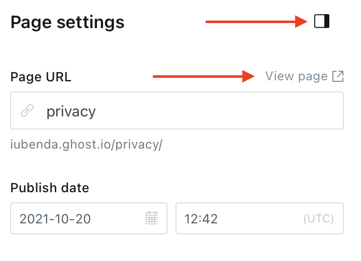 Cómo añadir una política de privacidad en Ghost