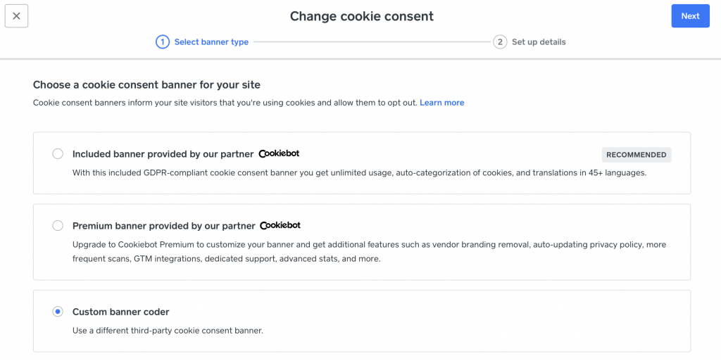Cómo agregar la Cookie Solution en Weebly